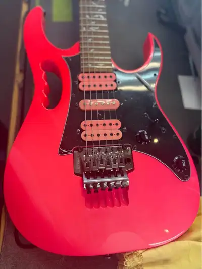 Junior Steve Vai Signature Electric Guitar with Vine Inlay  Pink, View more
