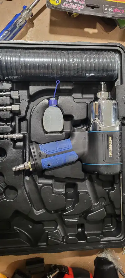 Impact wrench Mastercraft hardly used., View more