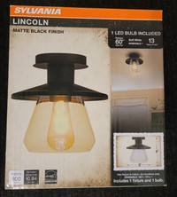 Sylvania Lincoln Matte Black Finish Light