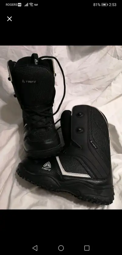 BLACK FIREFLY SNOWBOARDING BOOTS MENS SIZE 5.5 WOMENS SIZE 7-7.5, View more