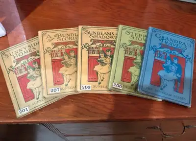 Antique books Sunbeam series copyright 1892 Pickup near Crediton or Staffa. May be able to ship at b...
