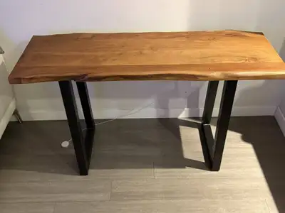 Custom Wooden Side Table - Steel Legs, View more