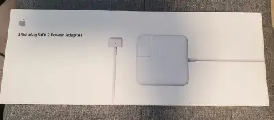 Brand new in box. Sealed. Authentic , Genuine Apple 45W MagSafe 2 Power Adapter Compatible with MagS...
