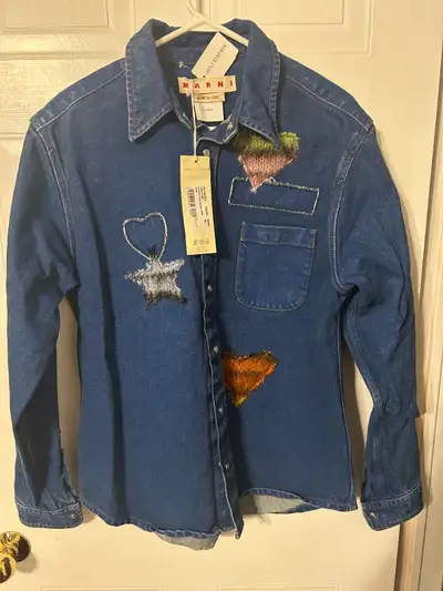 Marni, Men’s Bleached,Organic Denim shirt (jacket) 38, View more