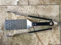 New Stainless Steel grill tool: Spatula, Tongs