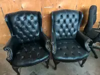 Pair of Leather Chairs for Sale.