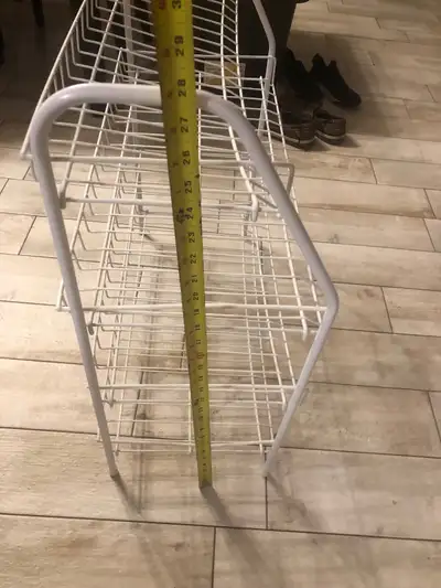 White Wire Shoe Rack $10, View more