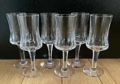 PRICE DROP! 6 ROYAL DOULTON Sonnet Crystal Sherry Glasses-DISC’D, View more