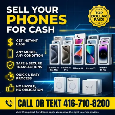 Fast Cash for Used Phones: iPhone, Samsung, Pixel, View more