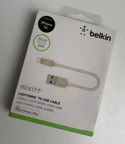 Belkin Lightning to USB, High Quality Cable, 6 Inches - Gold, View more