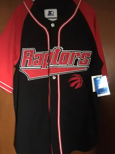 NEW RAPTORS NBA STARTER JERSEY tags attached as seen in picture has been in storage in garment bag t...