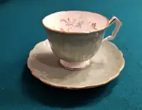 Aynsley Cup And Saucer Pale Green #17