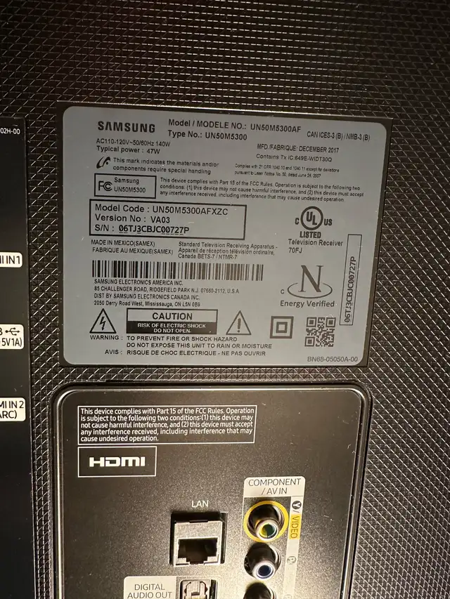 Samsung 50” LED Smart TV - Model UN50M5300AF (Great Condition)62863732087682122