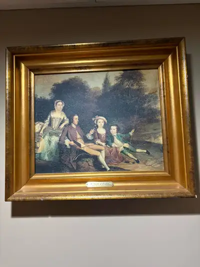 Enhance your living space with these two beautiful, pre-owned framed paintings that add a touch of c...