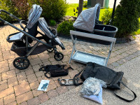 Uppa baby vista double stroller with bassinet & stand