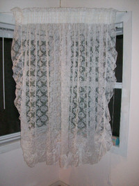White Lace Balloon Curtains