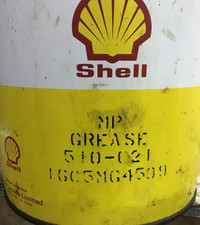 5 gallon SHELL OIL grease can