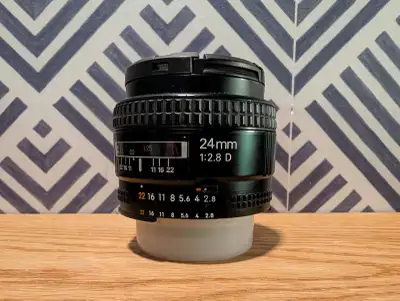 Nikon AF NIKKOR 24mm f/2.8D Lens, View more