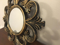 2 Piece Retro Classic Vintage Round COPPERCRAFT WALL MIRRORS