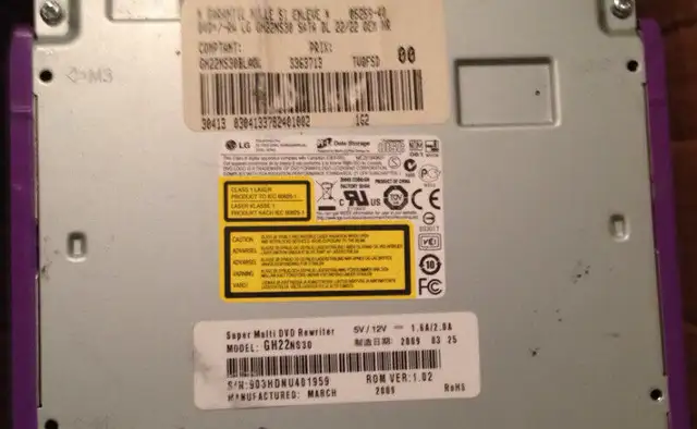 LG SuperMulti DVD Rewriter (Model GH22NS30)63007359021827121