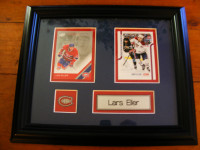 Lars Eller Framed Hockey Cards an  Montreal Canadiens Pin