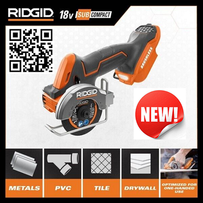 Ridgid 18V Sub-Compact Multi-Material Saw | Brand New Tool Only, View more