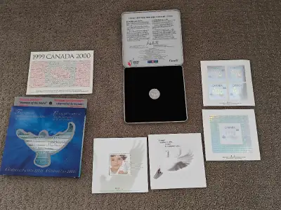 NOTE: Price is firm. I am selling a 1999-2000 Canada Post Millennium Stamp / Coin Keepsake Set in ne...