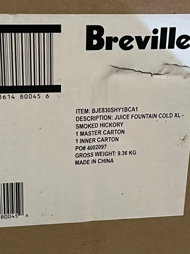 Breville Juice Fountain Cold XL - BJE830SHY1BCA1- New in a box in Processors, Blenders & Juicers in London - Image 3