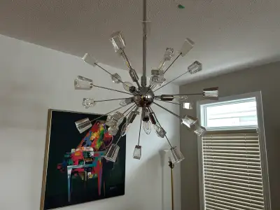 Contemporary Crystal Chandelier with filament bulbs , View more