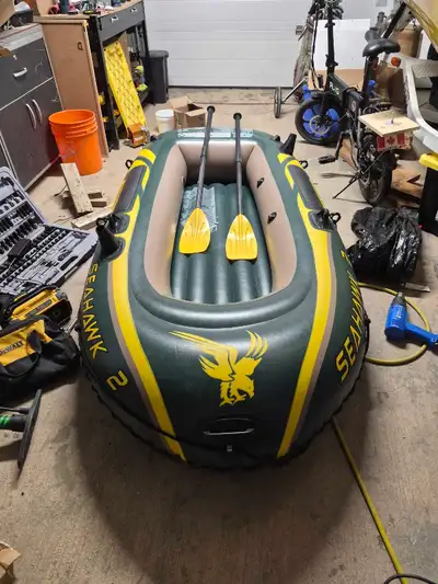 The boat does have a patch on the bottom but doesn't leek