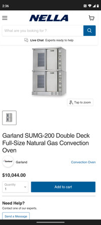 Garland SUMG-200 Double Deck Full-Size Natural Gas Convection Ov