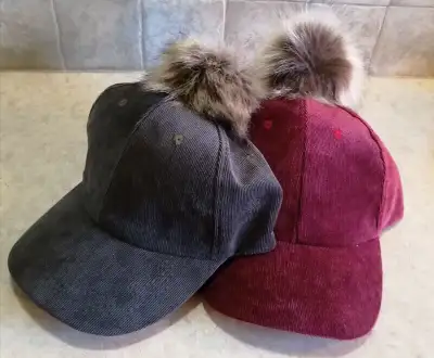 NEW - Corderoy Hats by Charlotte Daniel. One-size. Gender Neutral. Note: Grey, Ruby, and Light Tan h...