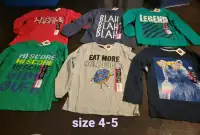 Boys size 4-5 long sleeve shirts (new with tag)