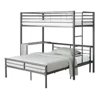 Bunk bed single over double with desk