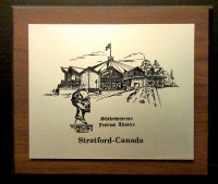 Stratford Shakespearean Festival Wall PLAQUE--Nice Collectible--
