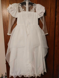 Girls White Flower Girl/Communion Dress