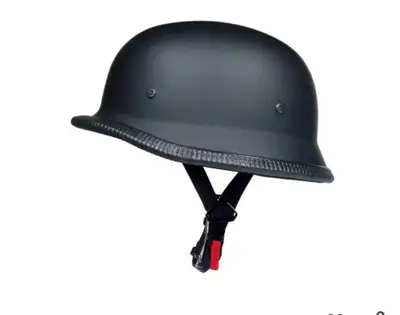 Imitation Carbon Fiber Harley Half Helmet, Motorcycle Half Helmet, Retro German Style Helmet, Scoote...