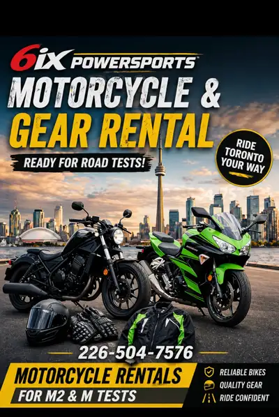 Motorcycle Rental Leave a text or call 2️⃣2️⃣6️⃣5️⃣0️⃣4️⃣7️⃣5️⃣7️⃣6️⃣ Available for road test and Le...