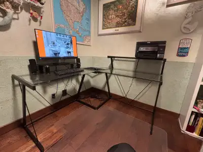 COMPUTER DESK CORNER GLASS, View more