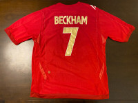 2006-2008 England World Cup Soccer Jersey – David Beckham #7 –XL
