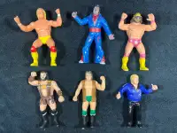 6 WWF / WWE LJN 8” Rubber Wrestling Superstars Figures