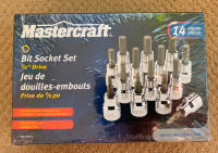 14 Piece Mastercraft Bit Socket Set