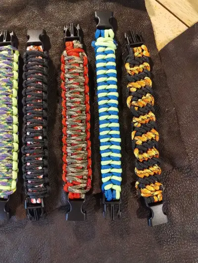  Handmade Paracord Bracelets and knifes, View more