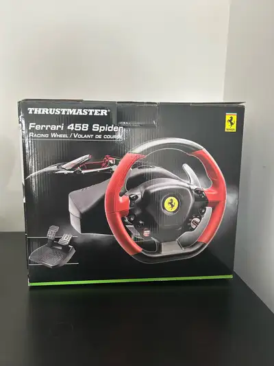 Brand New in Box THRUSTMASTER Ferrari 458 Spider Racing Wheel - Designed for Xbox