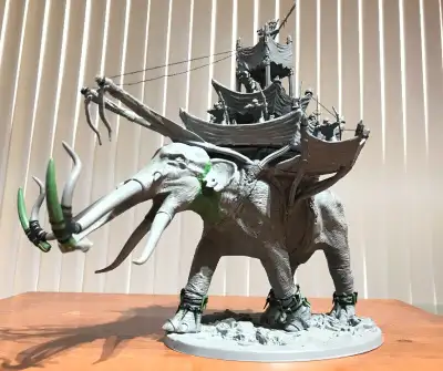 Lord of the rings Modified War Mumak of Harad-2 (Warhammer)., View more