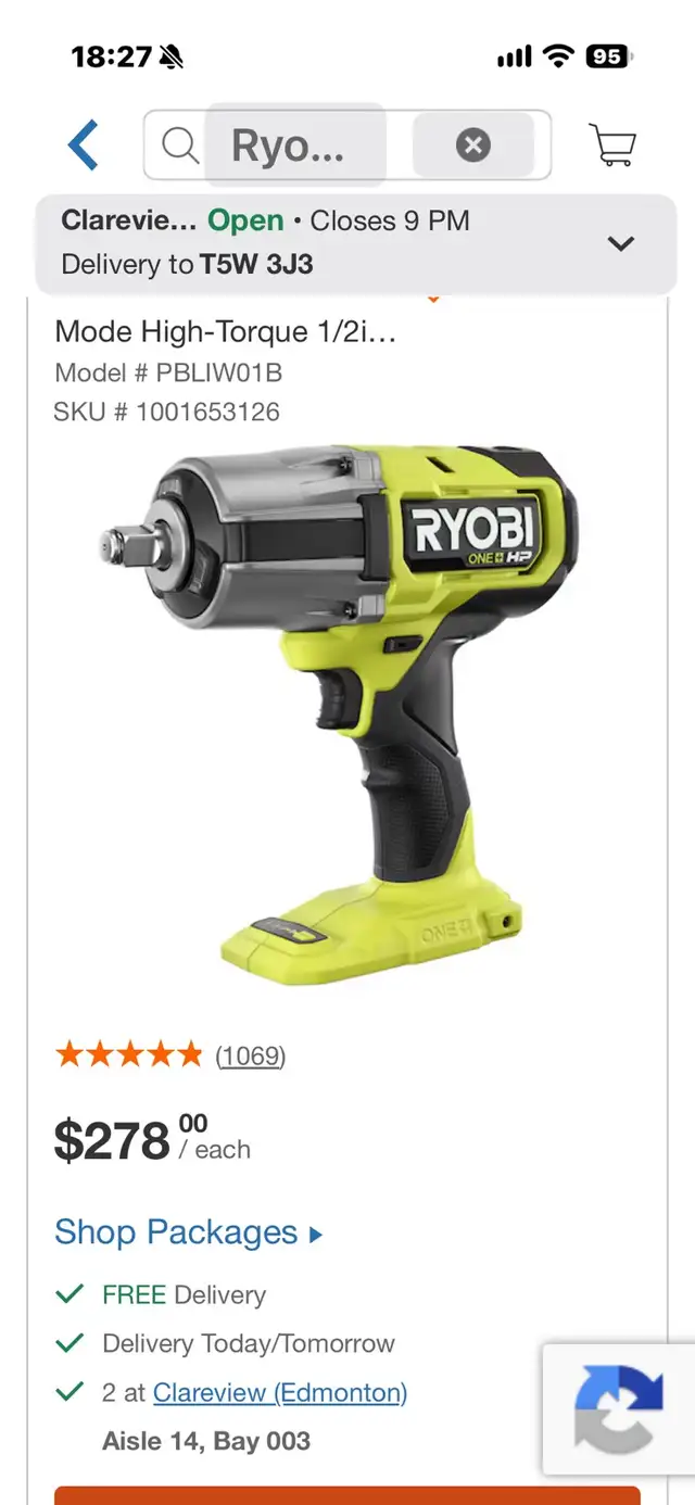 Ryobi P5231 18v Jig SawTool601410874744524805