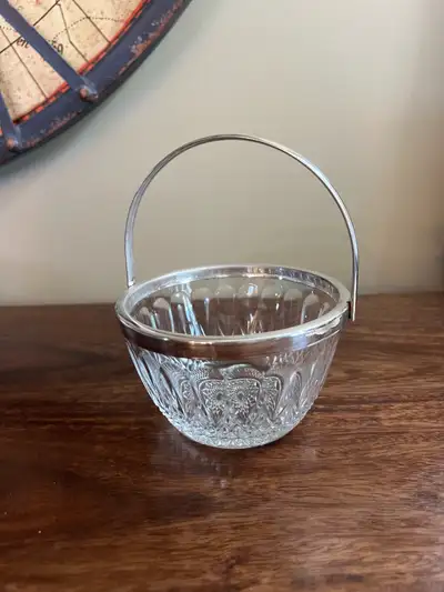 Vintage REIMS FRANCE Cut Crystal Basket, View more