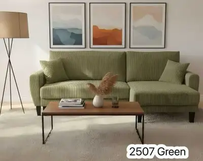 Corduroy Green reversible sofa bed available , View more