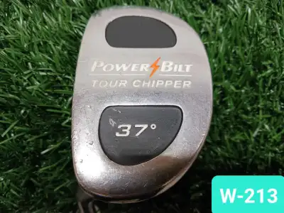 W-213. Left Handed, PowerBilt Tour Chipper Chipping Wedge 37 Degree Loft, True Temper Stiff Flex Ste...