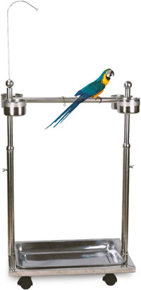 NEW Ozzptuu Metal Bird Feeder Stand Adjustable Height Rolling Bi